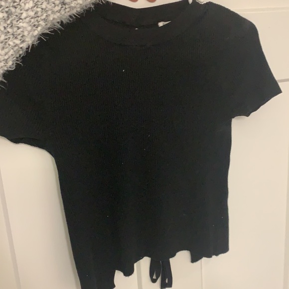 Black tight open back top - Picture 2 of 3